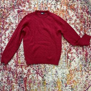 J. Crew Lambs Wool Red Sweater
